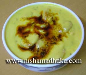 Besan Pakoda Kadi Recipe