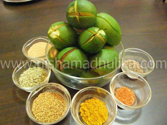 Stuffed Mango Pickle Ingredients