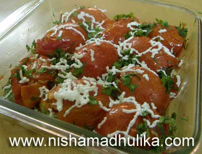 Stuffed Tomato Recipe, Bharwan Tamatar