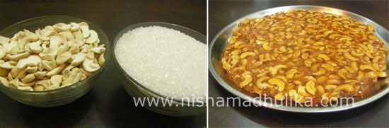 Cashew Brittle Cashewnut Chikki Recipe