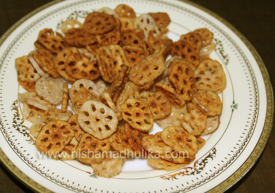 Kamal Kakdi Chips - Lotus Stem Chips Recipe 