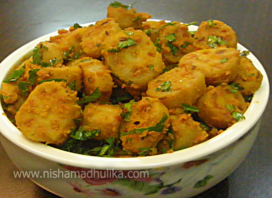 Kamal Kakdi Fry - Lotus Stems Fry Recipe - Nishamadhulikacom