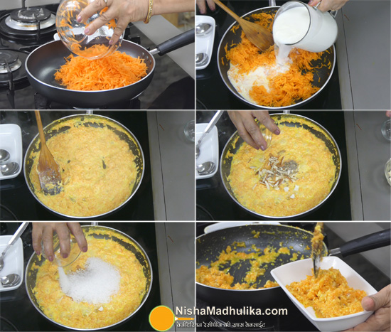 orange carrot halwa recipe