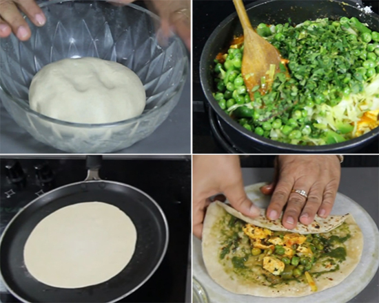 Kathi Roll  How to make Veg Kathi Roll » Dassana's Veg Recipes