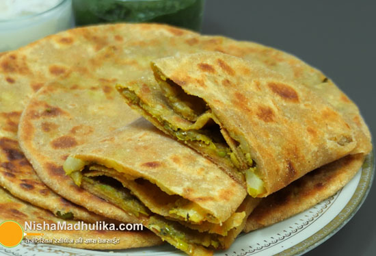 aloo matar paratha 